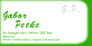 gabor petke business card